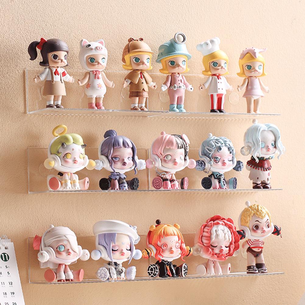 Самоклеящаяся прозрачная акриловая настенная стойка для хранения игрушек своими руками