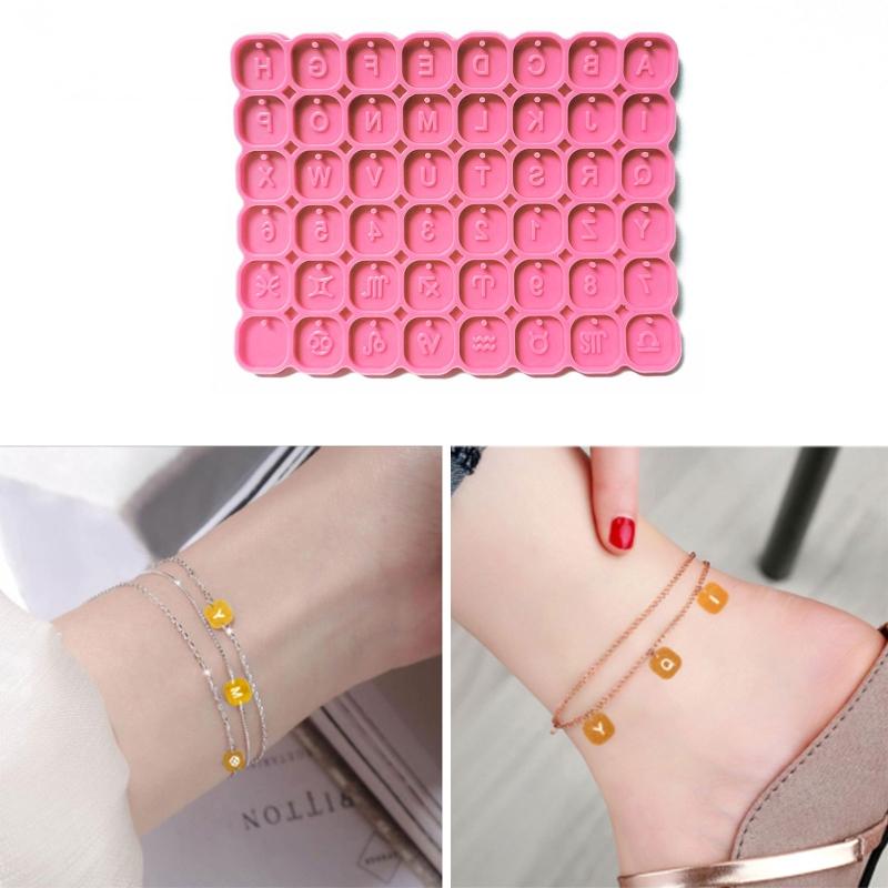 Силиконовая форма для букв алфавита, формы для созвездий, брелок, украшение для автомобиля, поднос, 48 ячеек, силиконовая форма для дома своими руками