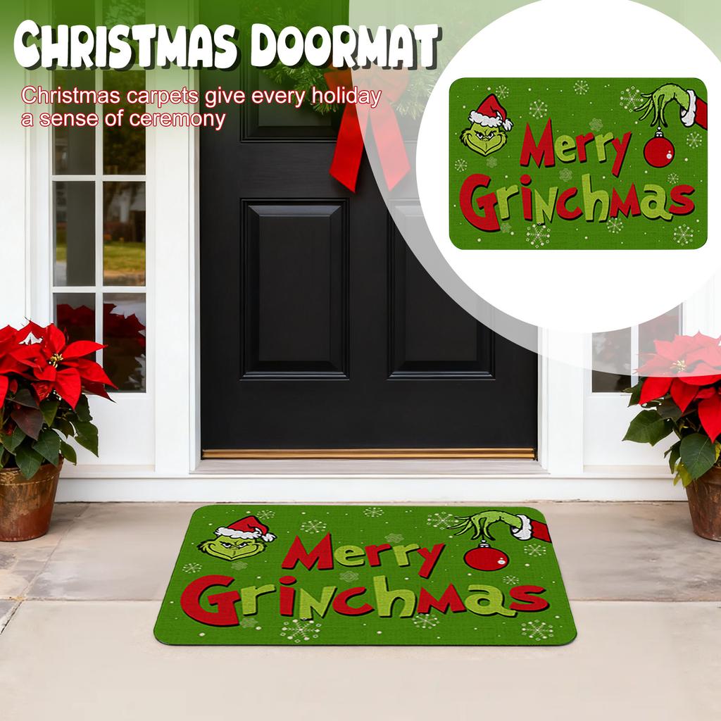 Christmas Door Mat Outdoor Welcome Mat For Front Door, Entryway Christmas Carpet, 23.7X 15.9 Inch Funny Door Mats , - Rug Decorations For Home