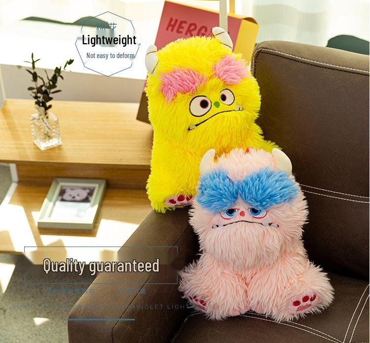 Creative Long-Haired Monster Plush Doll - Cute Stuffed Toy & Sleeping Pillow Gift for Girls