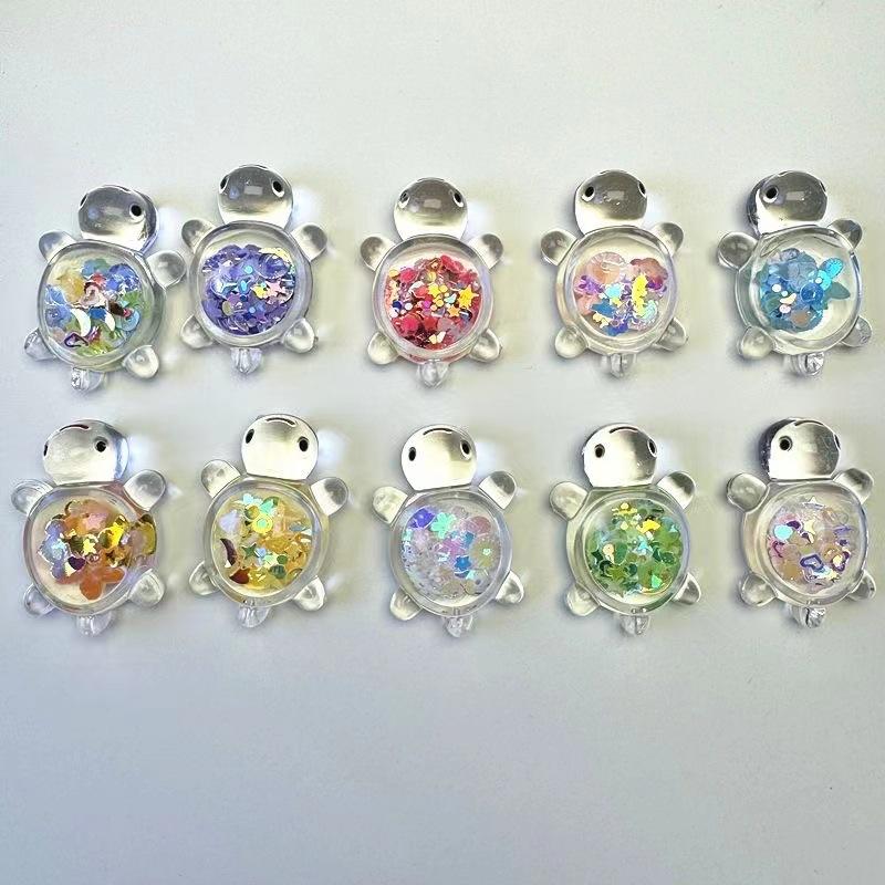 10/30 шт. 2025 Сувениры для вечеринки Мини светящаяся прозрачная черепаха Милые аксессуары из крема-клея Студенческая вечеринка Настольные украшения Игрушки