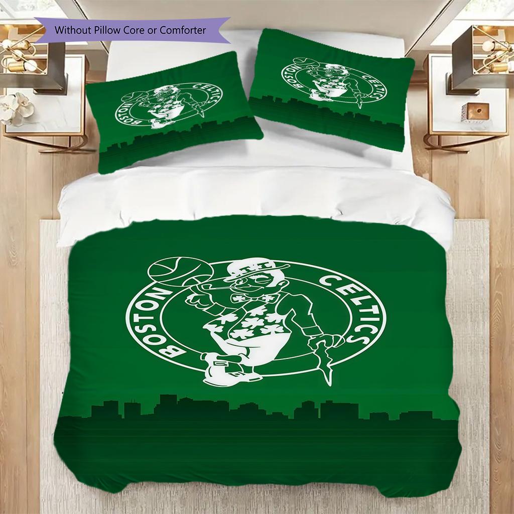 Boston Celtics Team Spirit Bedding(1 * duvet cover + 2 * pillowcase, without core)Christmas birthday gift Duvet cover and pillowcase