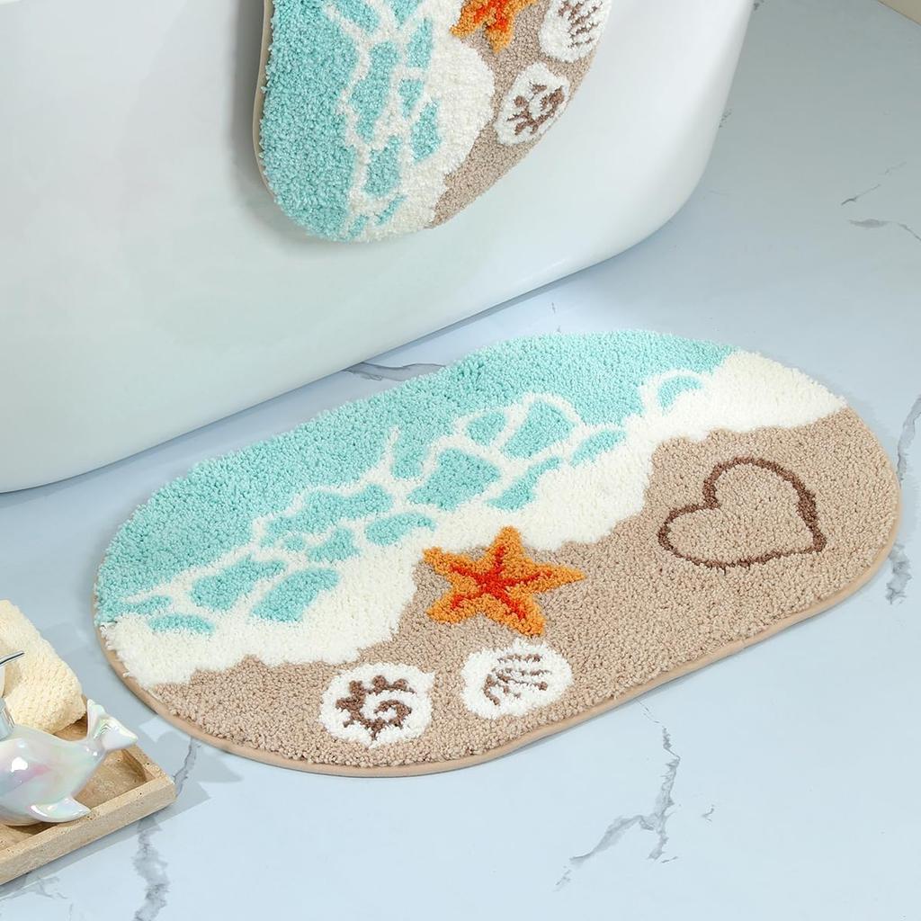 Shore Super Soft Anti Skid (40x60 cm) Super Absorbent Mats Microfibre 2000 GSM Mat for Bathroom/Bedroom/Kitchen/Door Mat/Floor Mat (Pack of 1)