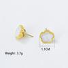 Temperament Simple Stainless Steel Stud Earrings High Sense Fritillary Flower Stud Earrings Lucky Grass Petal Earrings
