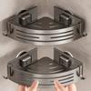 Suction Cup Corner Shelf Triangle Corner Shower Caddy No Drilling Adjustable Bathroom Organizer with Towel Bar Storage Rack for Shower Kitchen
