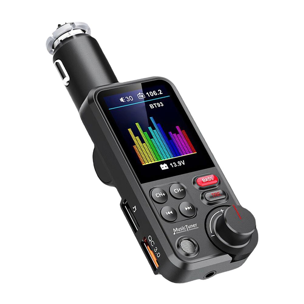 1.8 Inch Handsfree Car Radio QC3.0 Charging Bluetooth-Compatible FM Transmitter Modulator AUX Auto Aux Radio Car Charger Adapter