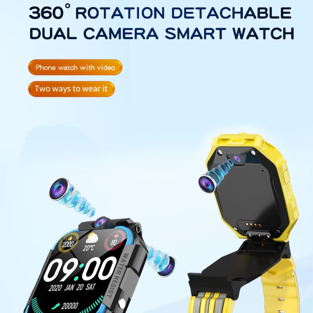 Rainbuvvy GS35 Четырехъядерный процессор 1,83 дюйма Экран 1 ГБ + 8 ГБ LTE 4G 2 МП Двойная задняя камера ОС Android Смарт-часы Антенна Сенсорная панель WIFI Смарт-часы