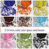 Однотонные стеклянные рисовые бусины: 2/3/4 мм Аксессуары ручной работы для серег, браслетов и ожерелий.