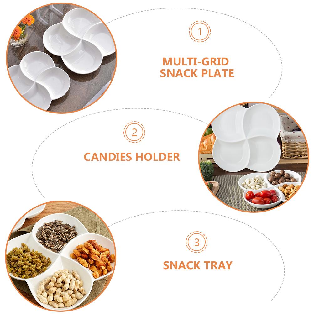 Поднос для закусок Тарелка для фруктов Поднос для раздельных мисок для вечеринок Меламиновая еда Десертные тарелки для конфет Подносы Контейнер