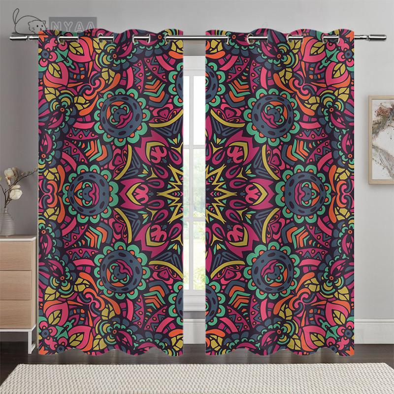 Заказная богемная этническая занавеска с винтажным узором для гостиной и спальни в африканском стиле с цветочным узором
