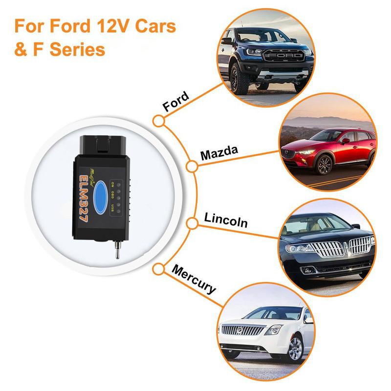 ELM327 V1.5 Переключатель MS/HS-CAN PIC18F25K80 ForScan Для Ford/Mazda Читатель кодов Bluetooth/WIFI Программирование скрытых функций Elmconfig