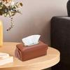 Square Tissue Box Holder Solid Color Large Capacity Foldable Design Easy Assembly Countertop Tissue Case Cover