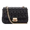 MK Sloan Commuter Flap Стеганая кожаная сумка через плечо на цепочке Женская сумка через плечо Черная 30S7GSLL3L-BLACK