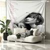 Blackpink Custom Name Wall Tapestry Aesthetic Wall Hanging Printed Fabric Blanket Decorative Tapestries for Bedroom Living Room Home Decor