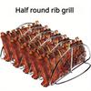 Полукруглый гриль с ребрами Гриль для стейка Куриный гриль Инструменты для гриля Гриль для барбекю Гриль Гриль с антипригарным покрытием