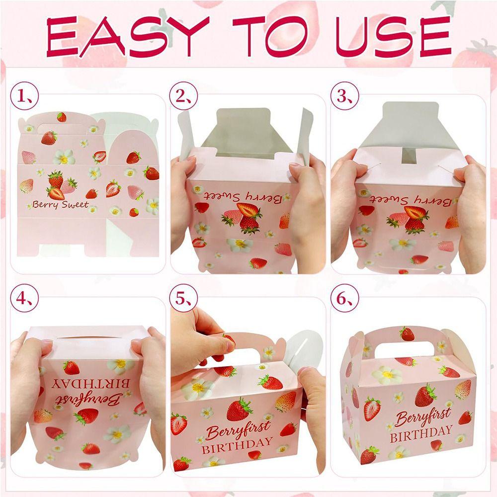 10PCS Paper Gift Packaging Box Empty Box Packing Case Cartoon Handhold Gift Boxes Baby Shower