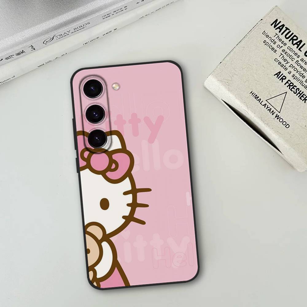 H-ПриветS-S К-Китти Милый Чехол Для Телефона Для Samsung Galaxy S21 S22 S23 S24ULTRA S25ULTRA FE Ultra Plus5G A52S S26 Мягкая Крышка