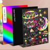 10PCS Rainbow Scratch Painting Toys DIY Night Scene Art Drawing Paper Scratch-off Paper  Children