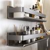 Стеллаж для хранения в ванной комнате без перфорации, многофункциональная полка для умывальника из нержавеющей стали, настенная кухонная полка для специй