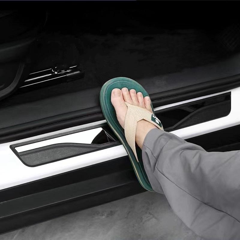 For BYD SEAL 6 DM-i Touring 2025 Accessories ABS Stainless Steel Plastic Door Sill Pedal Scuff Plate Decoration Cover 4Pcs/Set