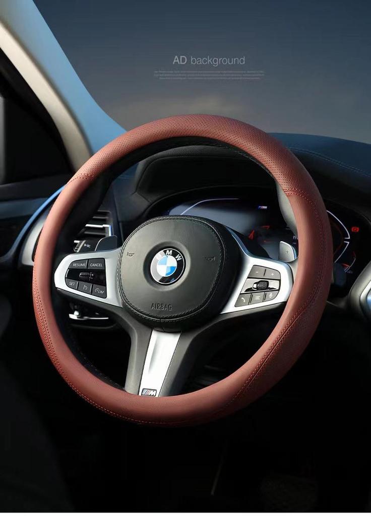 Ideal Steering Wheel Cover: Genuine Leather, Anti-slip, Sweat-absorbent, Ultra-thin Grip for L6 L8 L7 L9 i6 i8 MEGA