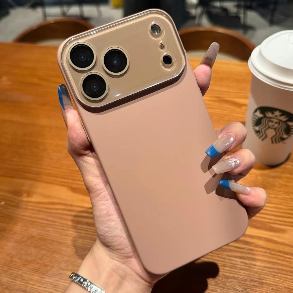 Роскошный противоударный чехол для телефона с матовым покрытием, приятный на ощупь, для iPhone 17 16 15 14 Plus 13 12 Pro Max 17Pro Air, защитная крышка для объектива камеры