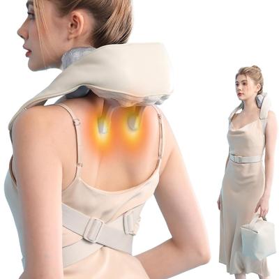 Массажер для шеи с подогревом, Массажер для плеч, Массажер для спины, Массажер для трапециевидной мышцы глубокого воздействия, Массажная подушка для облегчения боли