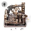 ROKR 3D Puzzle Electric Marble Run Spaceport Movable Model Multi-Play Mechanical Wooden 3D Wooden Puzzle Craft Kit DIY Craft Assembling Kill Time
