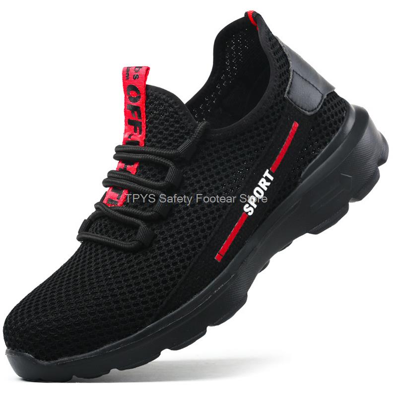 Модные защитные ботинки электрика, мужские рабочие защитные ботинки с пластиковым носком, легкие рабочие кроссовки, противоударные рабочие ботинки для мужчин