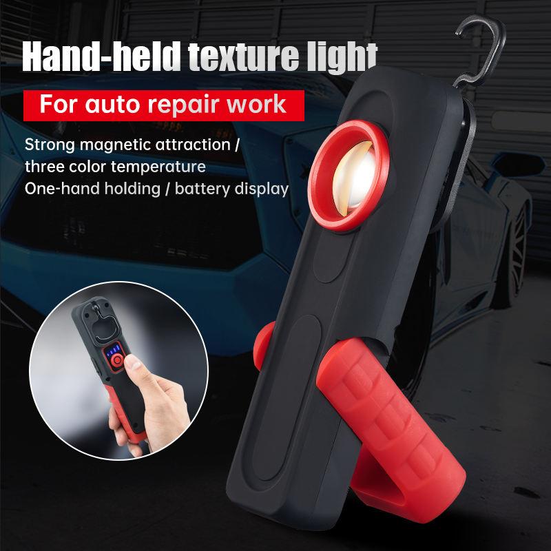 Rechargeable LED Work Light Portable LED Torch Inspection Lamp Camping Light with Magnetic Clip for Auto Repair Working Lights