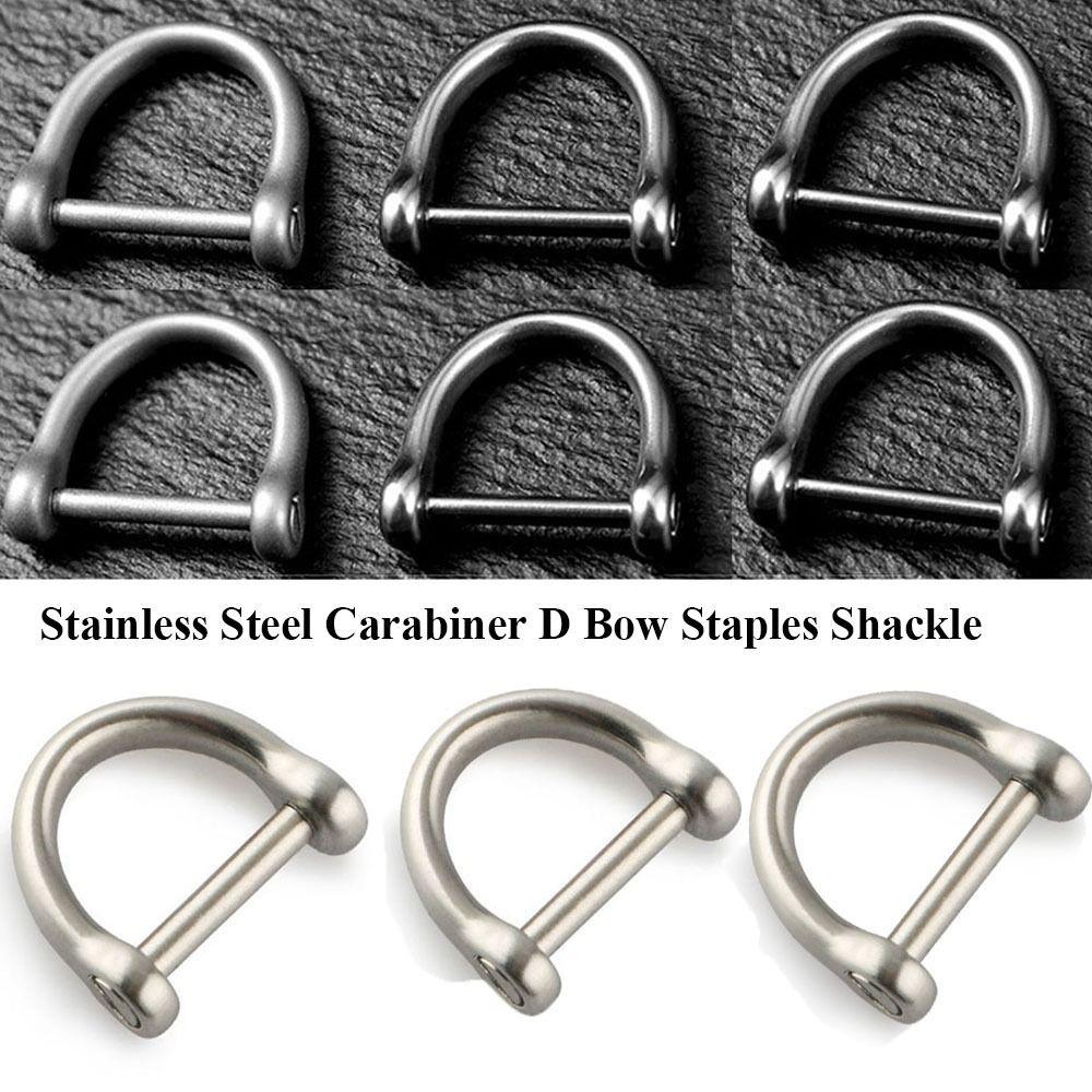 9mm/13mm/17mm/21mm D Bow Staples High Quality Key Ring 4 Styles Bracelet Buckle  Ourdoor Tool