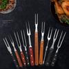 Вилка для мяса из нержавеющей стали, вилка для разделки мяса с длинной ручкой, острая вилка с зубцами, вилка для гриля, сервировочная вилка для курицы, индейки, говядины JT566