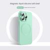 Магнитный чехол для беспроводной зарядки Magsafe для iPhone 13 12 11 14 Pro Max plus, защита камеры, роскошный жидкий силиконовый чехол