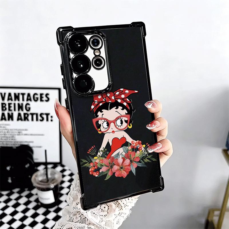 B-Bettys B-Boops Девушка Покрытие Чехол для Телефона Для Samsung Galaxy S24 S25 FE S26 Edge S23 Ultra S22 S21 Plus S20 Противоударный Подушка Безопасности Чехол