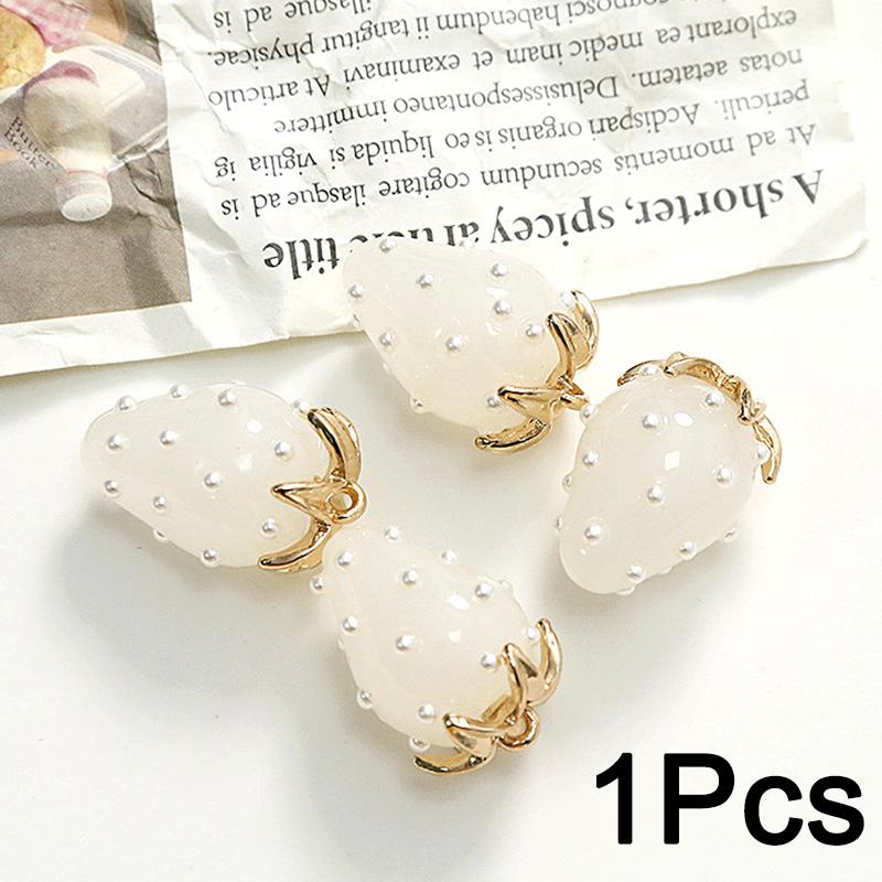 1 шт. Блестящая серьга ручной работы, модная 3D клубника, цветная смола, DIY аксессуары для ювелирных изделий, шармы, большой размер