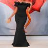 Женская одежда летнее платье с открытыми плечами сексуальное платье «рыбий хвост» платье платье