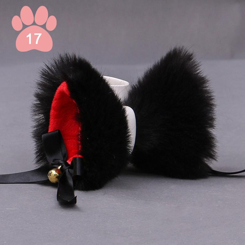 Заколка для волос в виде кошачьих ушек, пушистая плюшевая заколка для косплея, аксессуар для костюма для вечеринки