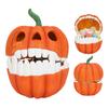 Pumpkin Storage Box Resin Decorative Candy Bowl with Hinged Lid Halloween Desktop