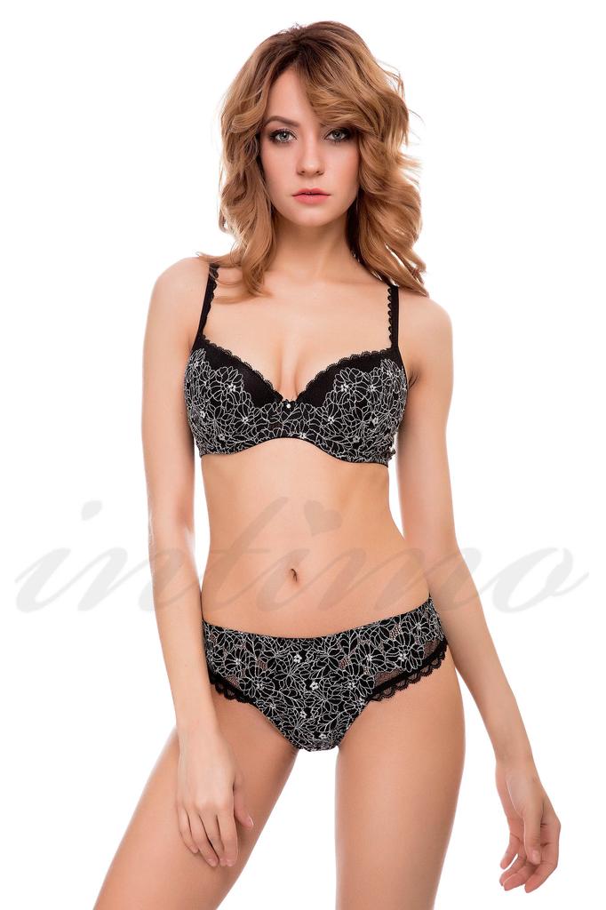 Underwear: Bra with a Compacted Cup and Brazilian Panties Leilieve (55250)