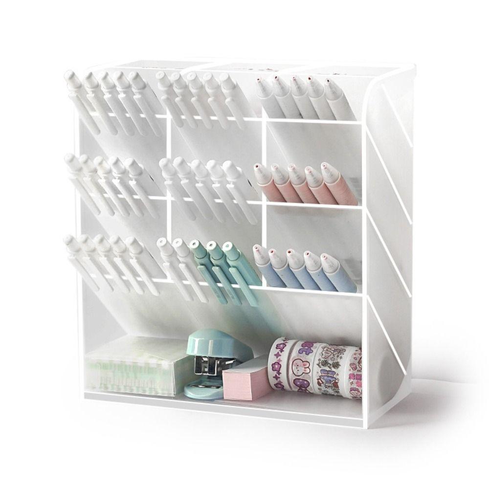 Пластиковый держатель для ручек Наклонного типа Ведерко для ручек Разных размеров Стенд для демонстрации канцелярских товаров Подарок