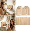 Floating Design Wall Mounted Shelves Multi-Layer Design Wooden Shelves Arched Wall Shelves  Bedroom