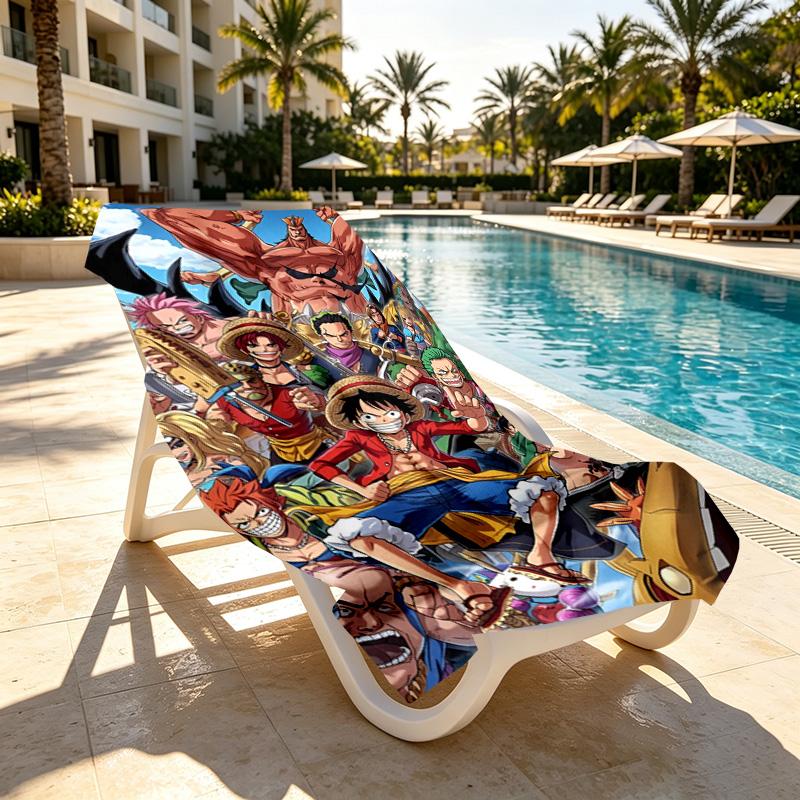 Дизайн пляжного полотенца с принтом One Piece, Мягкое, Легкое. для дома, ванной, спа, бассейна, йоги, серфинга, кемпинга, подарок семье, другу