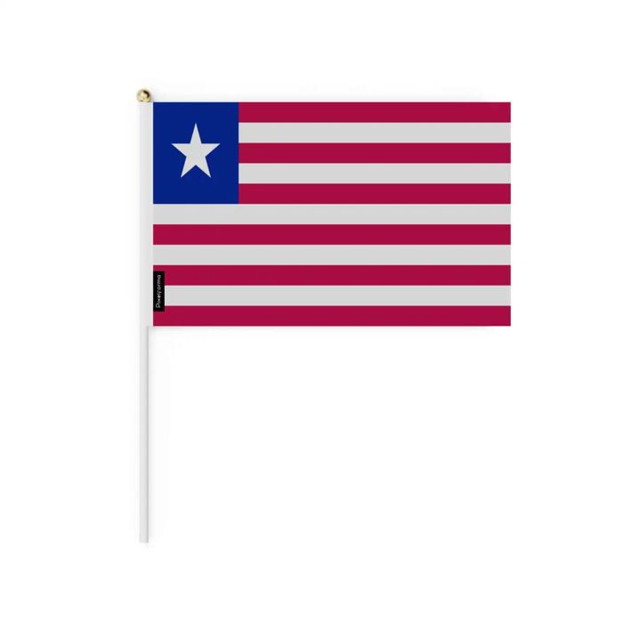 Mini Drapeau du Liberia – 30 x 45 cm – À Tenir à la Main – Polyester – 1 pièce – Pixelforma
