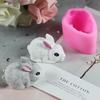 Cute Rabbit Silicone Mold Chocolate Mu Si Fondant Baking Cake Mold Plaster Drop Glue Handmade Soap Mold