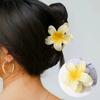 Заколка для волос с цветком Гавайев для девочек, красочные заколки для волос в форме яйца в форме цветка, когти для волос, акриловые заколки для хвоста, аксессуары для волос для свадебной вечеринки