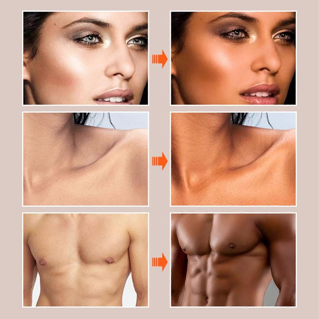Body Self Tanning Drops, Sunless Tan Suntan Oil Body Face Self Tanner with Safe Use Design for Healthy Beautiful Skin and Glamour