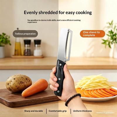 Кухонная овощечистка из нержавеющей стали, многофункциональная, кухонная, для нарезки фруктов и овощей