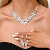 Кисточка супер вспышка геометрическое ожерелье серьги комплект легкий роскошный холодный ветер ключичная цепочка темперамент свадебный комплект
