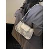 Silver Underarm Crescent Bag Women's 2025 New Shoulder Messenger Bag Niche High-end Portable Underarm Bag