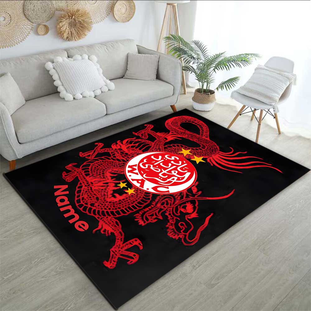 Wydad Athletic Club Customize your name rug, office chair cushion, home bedroom living room gift.